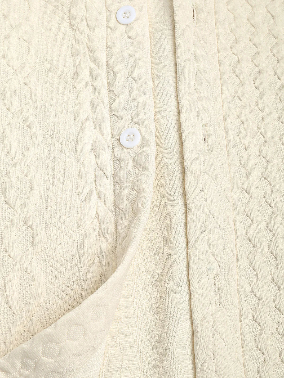 Teksturowana koszula żakardowa o dopasowanym kroju