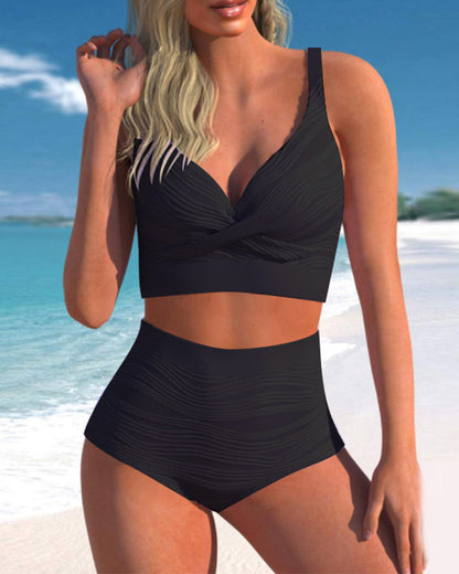 Wysoki stan Jednokolorowe zestawy bikini