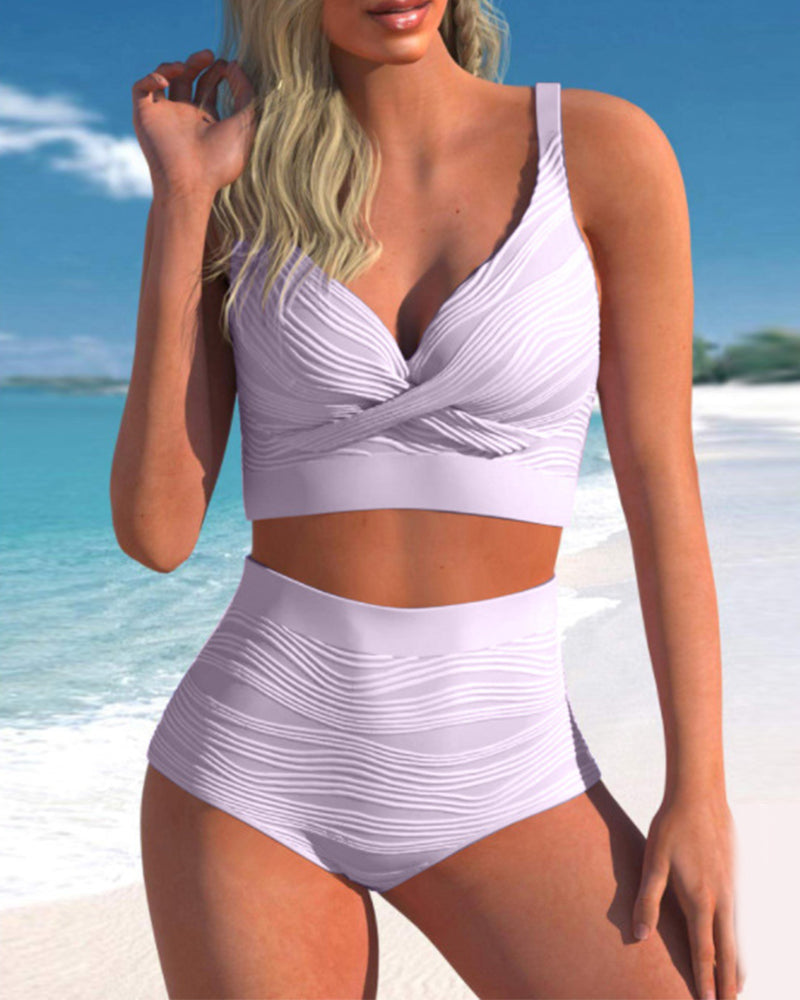 Wysoki stan Jednokolorowe zestawy bikini