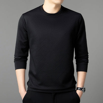 Męski żakardowy golf w paski