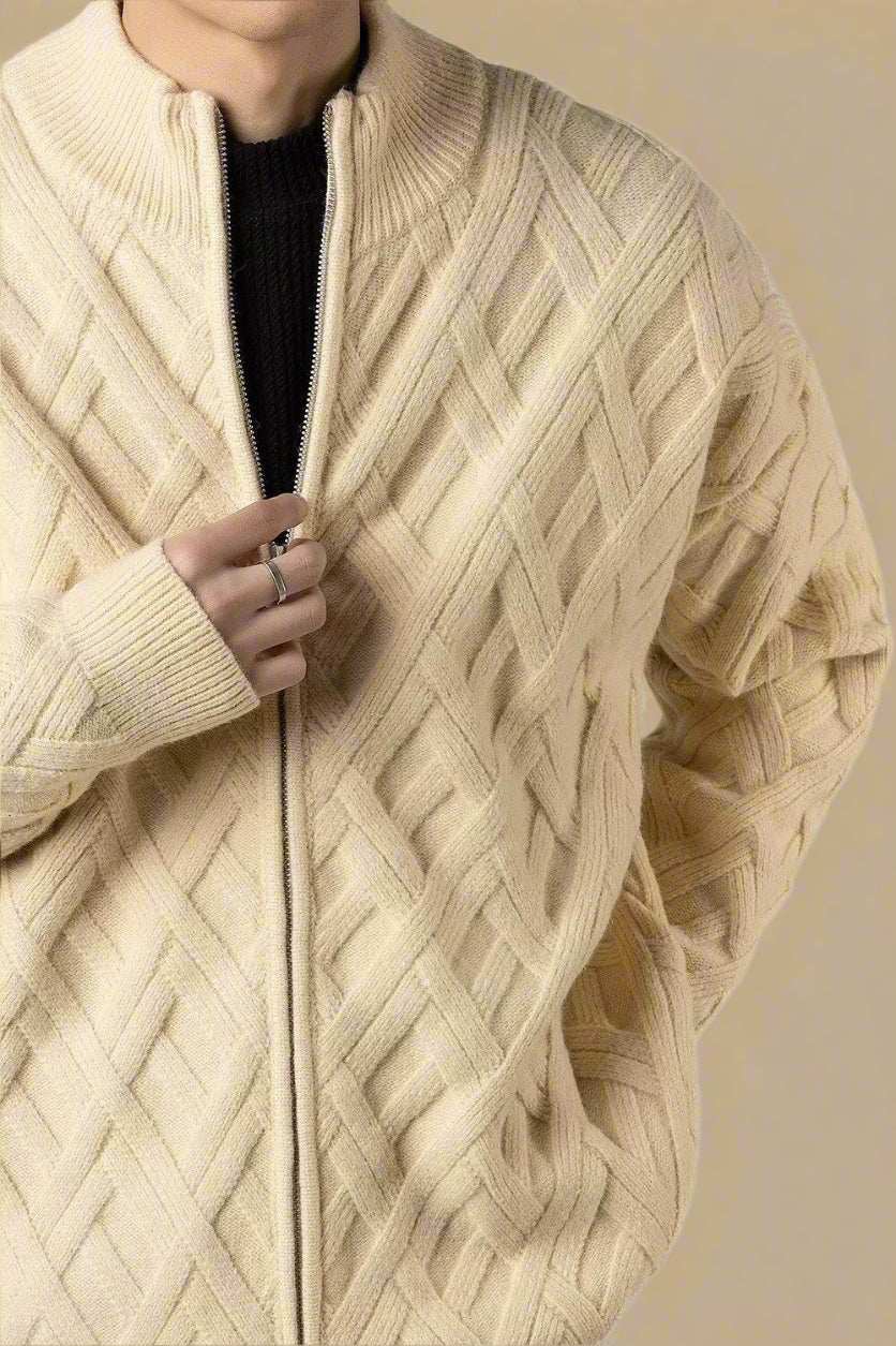 SWETER Z DZIANINY ALARIC FINN