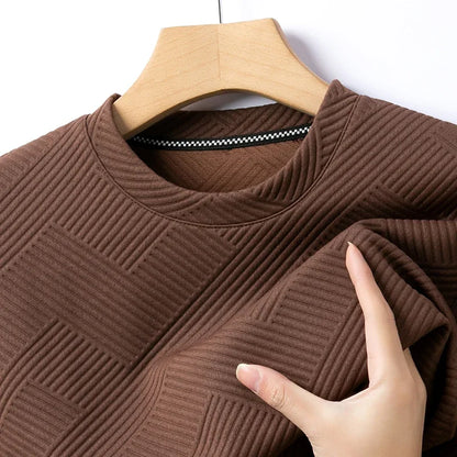 Męski żakardowy golf w paski