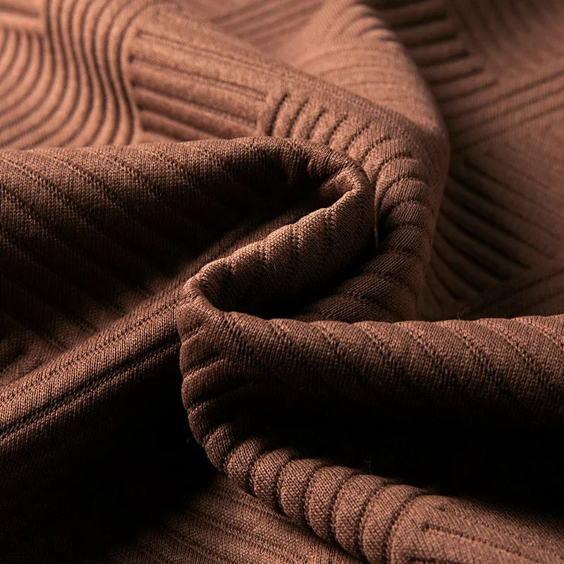 Męski żakardowy golf w paski