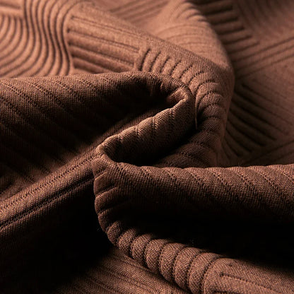 Męski żakardowy golf w paski