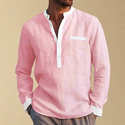 KOSZULA LNIANA Z DŁUGIM RĘKAWEM MASSIMO FRANCO