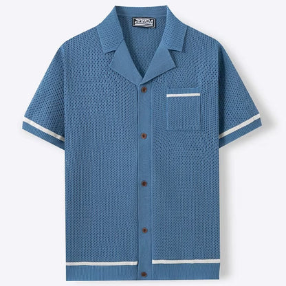 KOSZULKA POLO Z DZIANINY SIATECZKOWEJ GIOVANNI ALESSIO