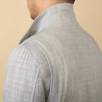 LNIANO-BAWEŁNIANY PŁASZCZ FEDERICO STEFANO