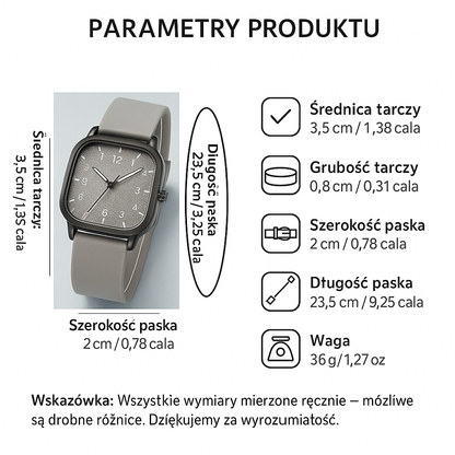 Damski Elegancki Zegarek Kwarcowy 35 mm